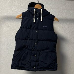 Penfield Navy button up puffer hooded vest